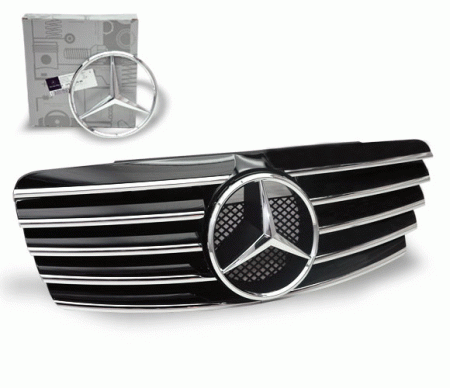 Mercedes  Mercedes CLK 4CarOption Front Hood Grille - GRA-W2089802WCL-BK