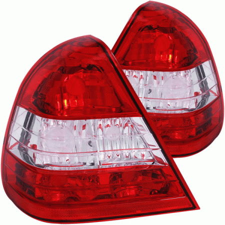 Mercedes  Mercedes-Benz C Class Anzo Taillights with Red Housing - Clear Lens - 221157