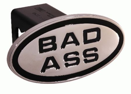 Mercedes  Universal Defenderworx Bad Ass Oval Billet Hitch Cover - Black - 25143