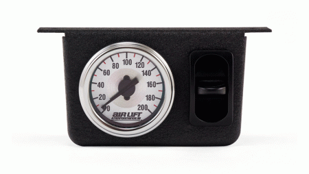 Mercedes  Universal Air Lift Single Needle Gauge Panel with One Paddle Switch- 200 PSI - 26161