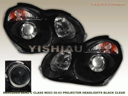 Mercedes  Black Clear Pro Headlights