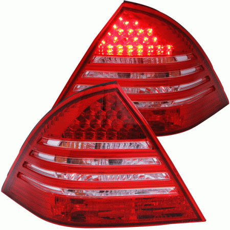 Mercedes  Mercedes-Benz C Class Anzo LED Taillights with Red Housing - Crystal Clear Lens - 321047