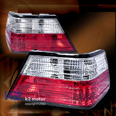 Mercedes  Red Clear LED Taillights - 300E 400E 500E