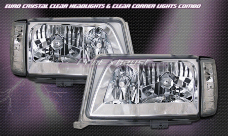 Mercedes  Chrome Clear Headlights W124