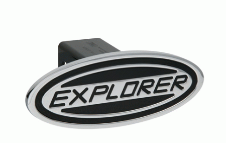 Mercedes  Universal Defenderworx Explorer Script Oval Billet Hitch Cover - Black - 61003