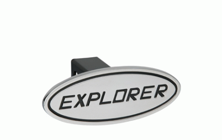 Mercedes  Universal Defenderworx Explorer Script Oval Billet Hitch Cover - Black - 61013