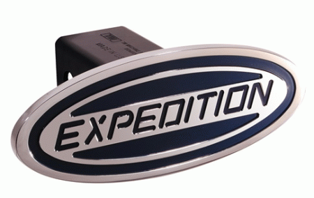 Mercedes  Universal Defenderworx Expedition Script Oval Billet Hitch Cover - Blue - 62001
