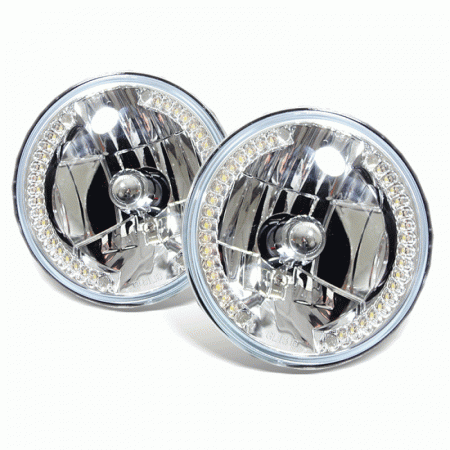 Mercedes  Universal 7 Inch Round Headlights with LED Halo
