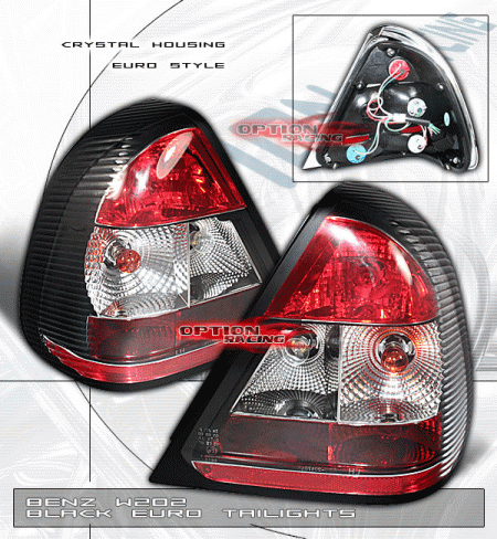 Mercedes  Euro Red Clear Taillights