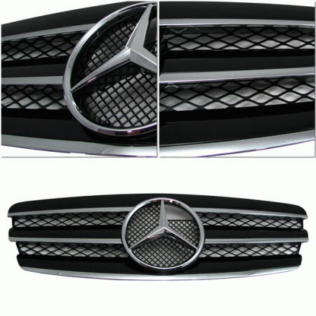 Mercedes  Black 3 Fin E Class Grill