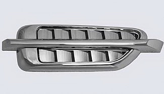 Mercedes  Universal Street Scene Single Bar Fender Vents with Chrome Vents - Chrome - 950-73006