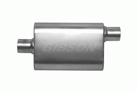 Mercedes  Gibson CFT Superflow Center-Offset Oval Muffler - Aluminized - 55122