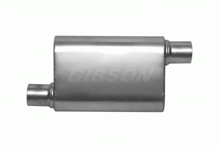 Mercedes  Gibson CFT Superflow Offset-Offset Oval Muffler - Aluminized - 55130