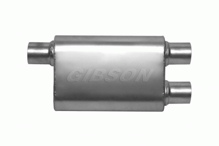 Mercedes  Gibson CFT Superflow Offset-Dual Oval Muffler - Stainless - 55100S