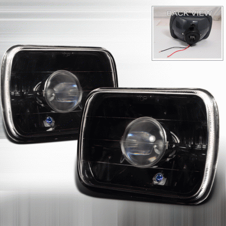 Mercedes  Universal Spec-D 7x6 Projector Headlights - Black - LHP-7X6JM