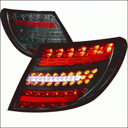 Mercedes  Mercedes-Benz C Class Spec-D LED Taillights with Smoke Housing - LT-BW20408GLED-APC