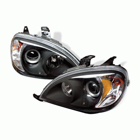 Mercedes  Mercedes-Benz ML Spyder Amber Projector Headlights - Black - PRO-CL-MBW16398-AM-BK