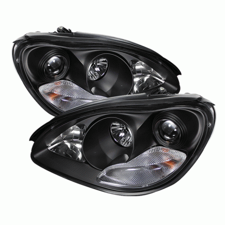 Mercedes  Mercedes-Benz S Class Spyder Projector Headlights - Xenon HID Model Only - Black - High H7 - Low D2R - PRO-YD-MBW220-HID-BK