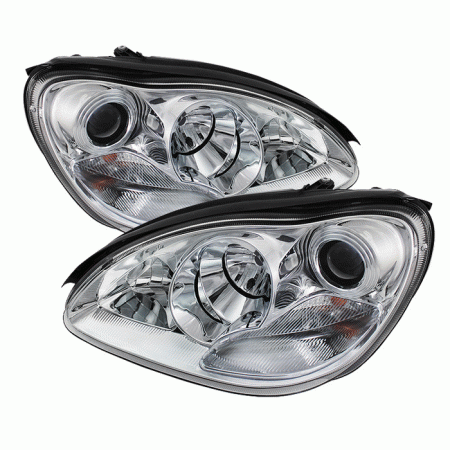 Mercedes  Mercedes-Benz S Class Spyder Projector Headlights - Xenon HID Model Only - Chrome - High H7 - Low D2R - PRO-YD-MBW220-HID-C