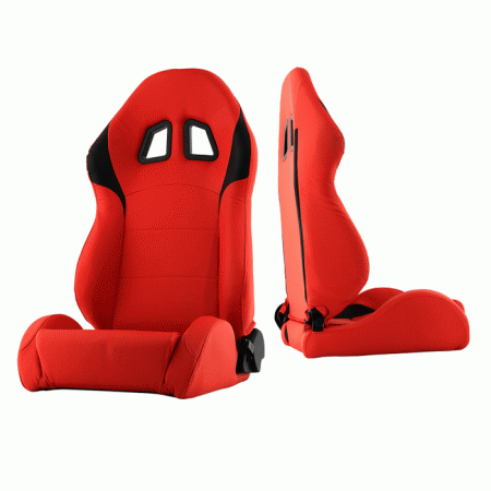 Mercedes  Universal Xtune XM-II Racing Seat - Double Slider-Red & Black - Driver Side - RST-XM2-01-RDB-DR