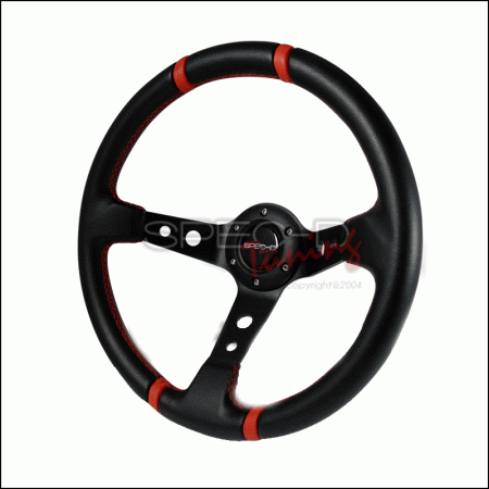 Mercedes  Universal Spec-D Deep Dish Steering Wheel - PVC - 350mm - SW-113RS-P-SD