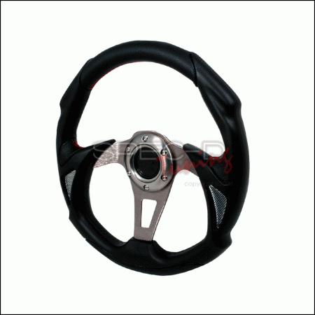 Mercedes  Universal Spec-D Battle Steering Wheel - 320mm - Black - SW-94117G-BK-RS