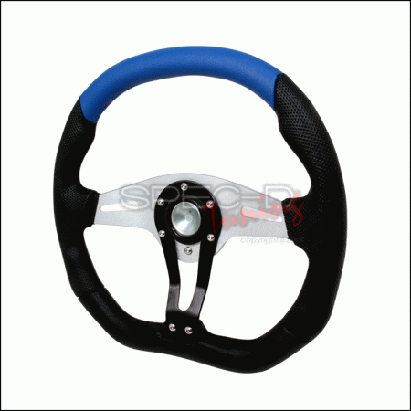 Mercedes  Universal Spec-D Technic Steering Wheel - 350mm - Black & Blue - SW-94159-BKB