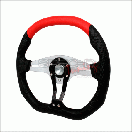 Mercedes  Universal Spec-D Technic Steering Wheel - 350mm - Black & Red - SW-94159-BKR