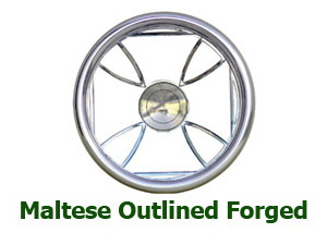 Mercedes  Hot Rod Deluxe Maltese Outline Full Wrap Billet Steering Wheel - SW-MALTESE-X