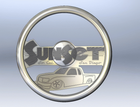 Mercedes  Hot Rod Deluxe Sunset 4 Full Wrap Billet Steering Wheel - SW-SUNSET4