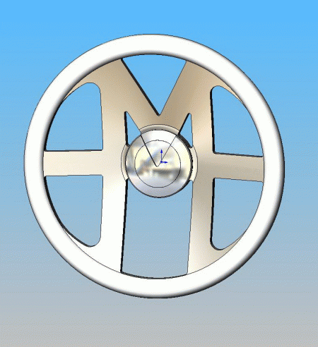 Mercedes  Hot Rod Deluxe M Logo 2 Full Wrap Billet Steering Wheel - SW-m-logo2