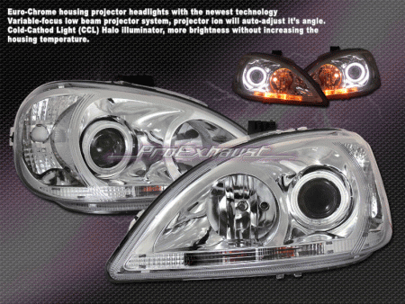 Mercedes  Euro Chrome Pro Headlights