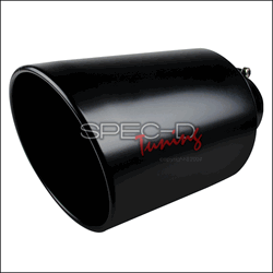 Mercedes  EXHAUST TIP - 4in INLET, 8in OUTLET - BLACK MF-TP0408D-BS 