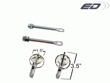 Mercedes  Universal Extreme Dimensions Hood Pins - 4 Piece - 102655