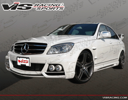 Mercedes  Mercedes-Benz C Class VIS Racing VIP Side Skirts - 08MEW2044DVIP-004