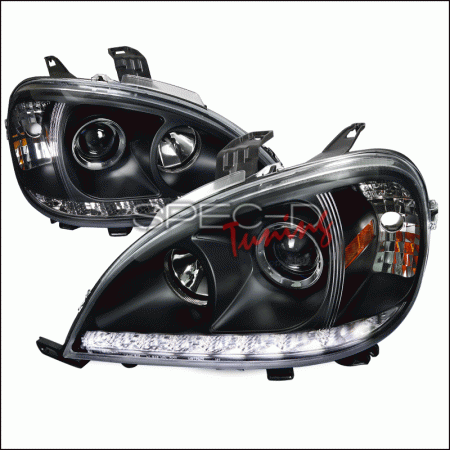 Mercedes  Mercedes-Benz ML Spec-D Halo Projector Headlights - Black - 2LHP-BW16398JM-TM