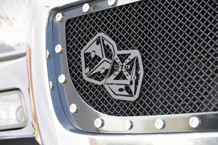 Mercedes  T-Rex X-Metal The Hustler Dice Grille Badge - Black - 6701011