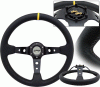 Universal 4 Car Option SPW Steering Wheel - Real Leather Type 4 Carbon with Black Stitch - 350mm - SW-92-10-06-4