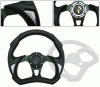 Universal 4 Car Option Steering Wheel - Battle Type Black - 320mm - SW-94117-BK