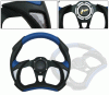 Universal 4 Car Option Steering Wheel - Battle Type Black & Blue - 320mm - SW-94117-BKB