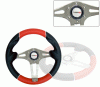 Universal 4 Car Option Steering Wheel - Technic 3 Black & Red - 320mm - SW-94168-BKR