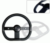 Universal 4 Car Option Steering Wheel - Tuner Black with Blue Stitch - 350mm - SW-94127A-BK-B