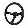 Universal Spec-D Deep Dish Steering Wheel - PVC - 350mm - SW-113RS-P-SD