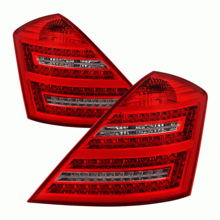 Mercedes  Mercedes-Benz S Class Xtune LED Tail Lights - Red Clear - ALT-JH-MBW221-LED-RC
