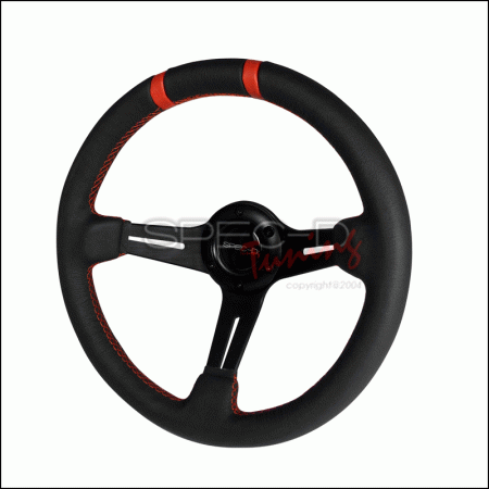 Mercedes  Universal Spec-D Deep Dish Steering Wheel - Leather - 330mm - SW-112RS-L-SD