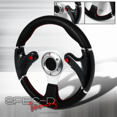 Mercedes  Universal Spec-D F16 Carbon Steering Wheel - 320mm - Black - SW-9410032-BK-RS